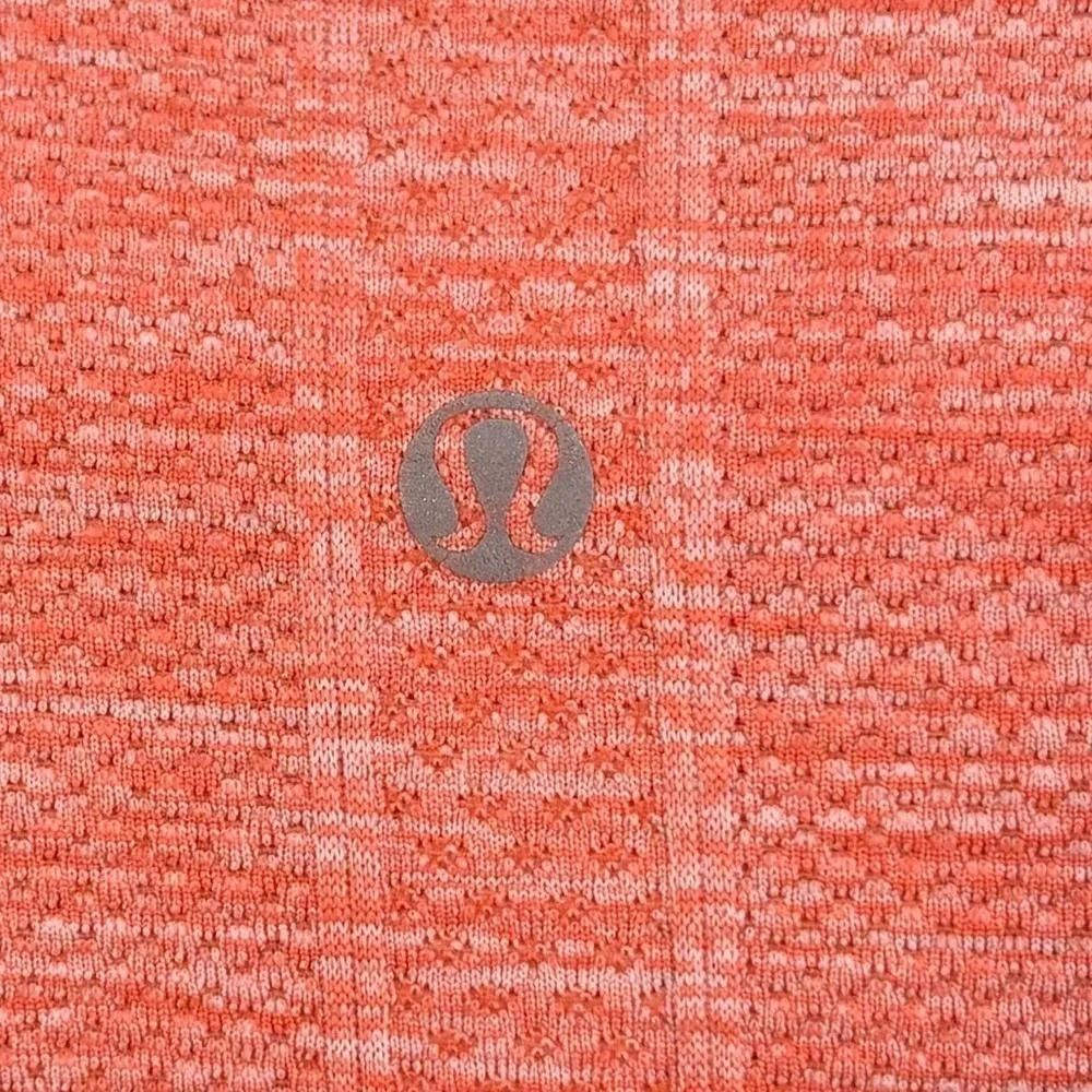 Lululemon Swiftly Tech Short Sleeve Shirt Size 4 Heathered Orange Red Color